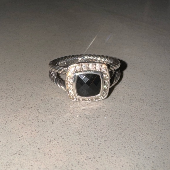 David Yurman Petite Albion Ring Black Onyx color. DY 925 style - Picture 4 of 10
